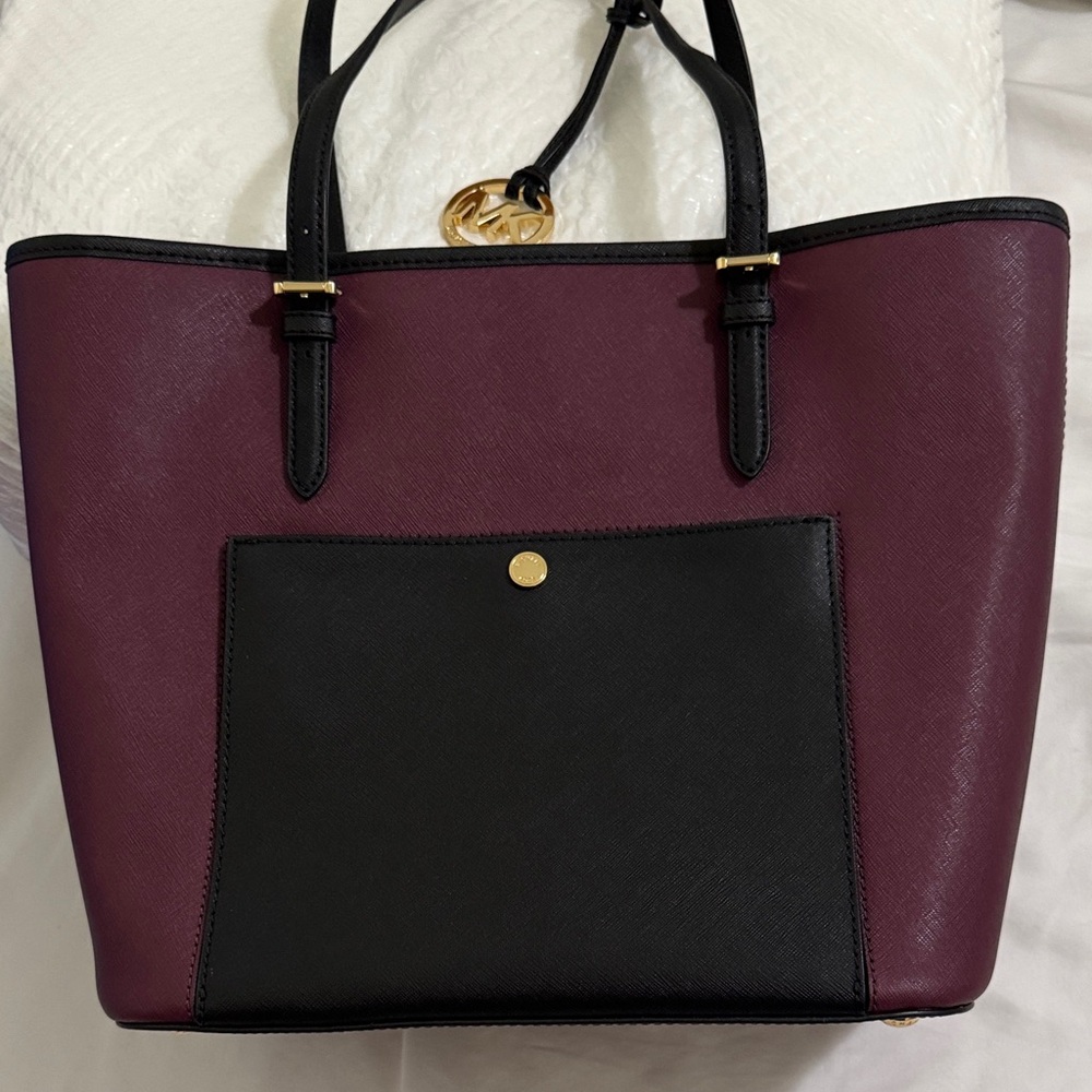 Michael Kors Black and Burgundy